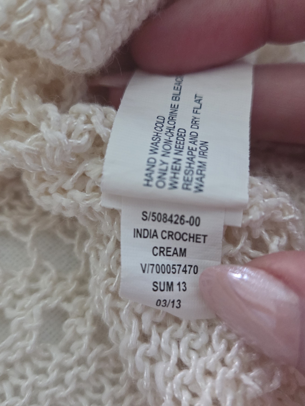 Gap, Womens Cream Crochet Knit Sleeveless Top, Size S - Picture 7 of 7